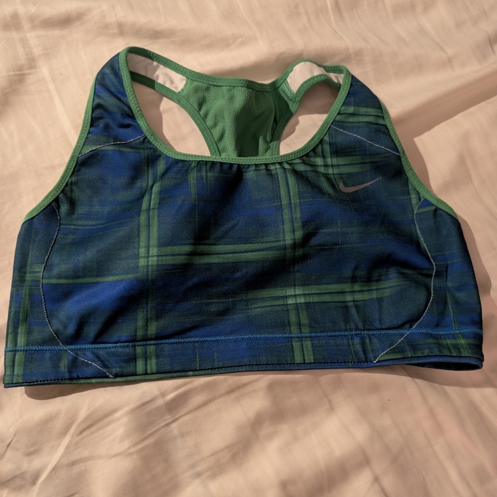 Blue And Green Nike Sports Bra